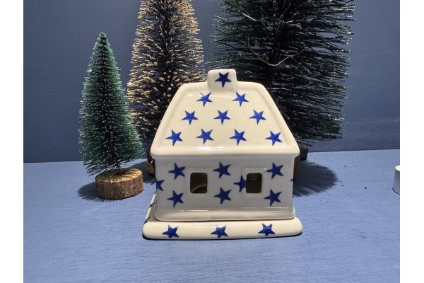 A07 Bunzlau Kerst huisje 15cm 121